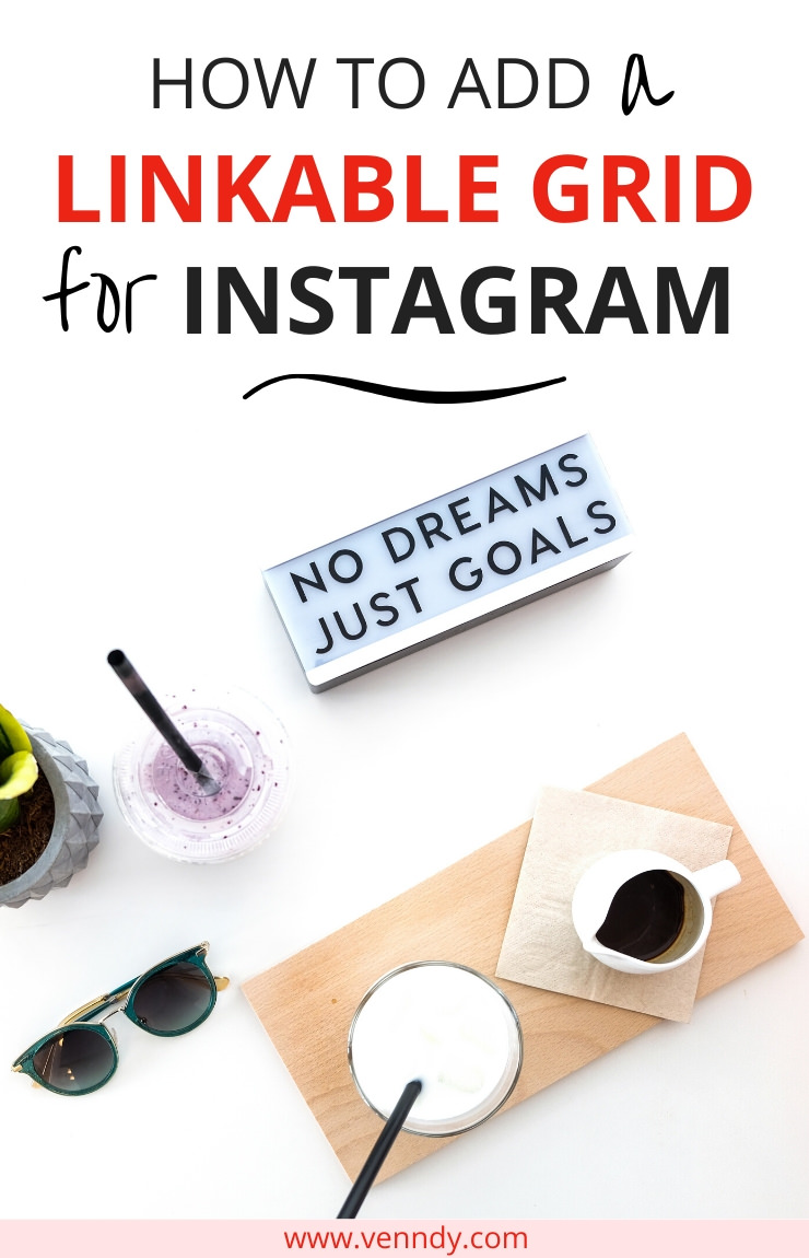 How to add a linkable grid for Instagram